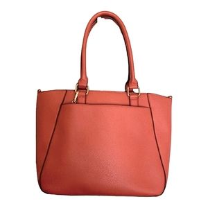 G.H. Bass & Co. Red Faux Pebbled Leather Large Woman’s Satchel Tote Bag